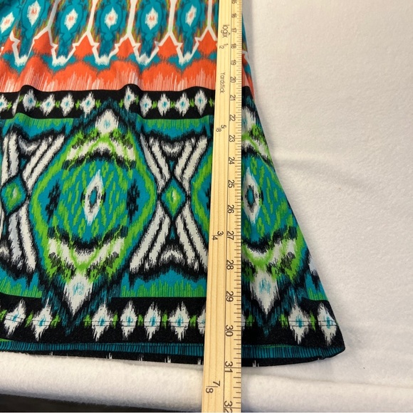 Lemmie for Nina Leonard Women's Boho Multicolor Dress S/M Knee Length - Picture 5 of 9